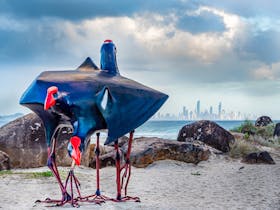 Swamp Hens by  Brian Bertrum at SWELL 2020 Currumbin Beach, Gold Coast, Queensland