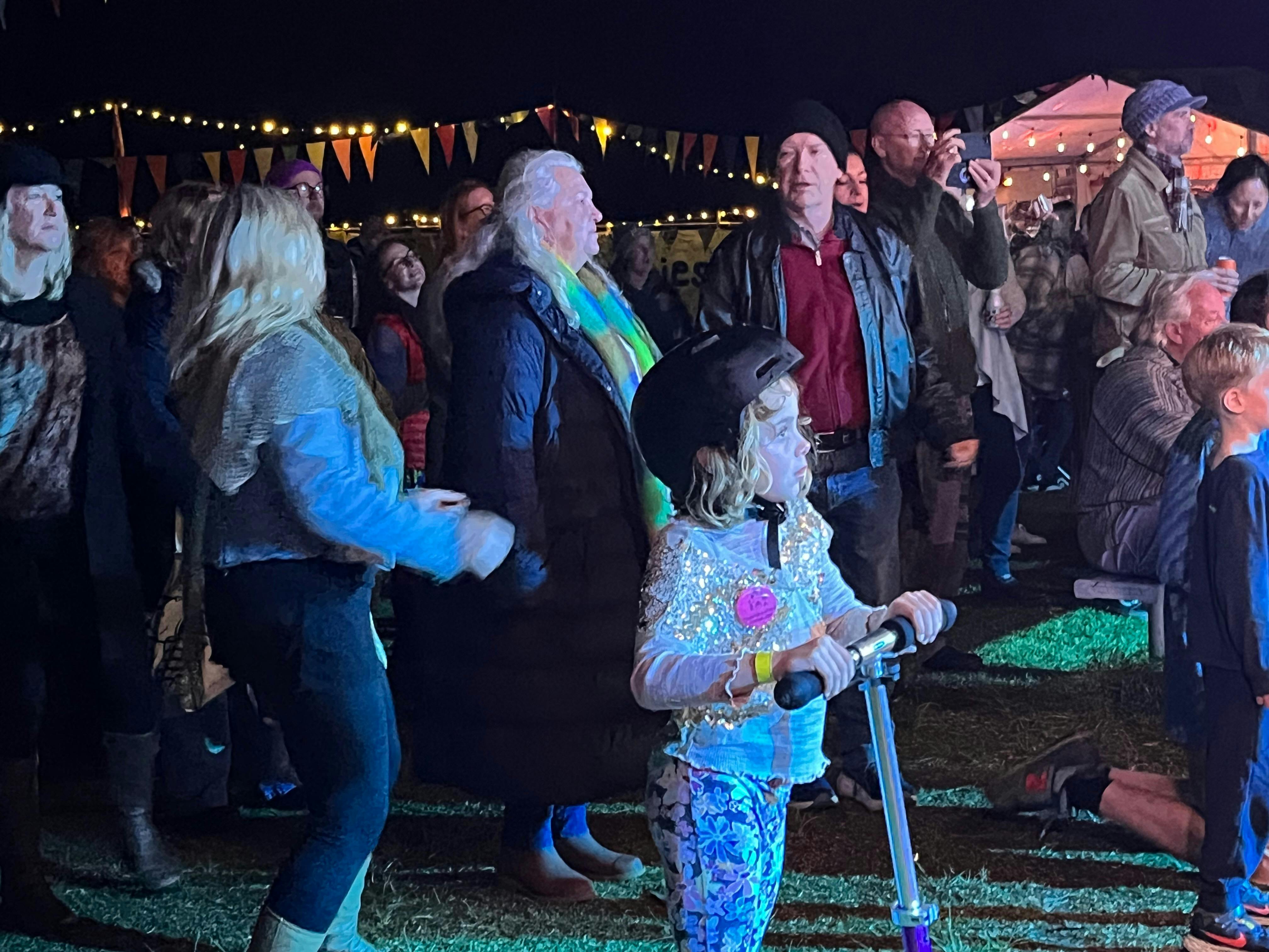 Crowd watching the bands