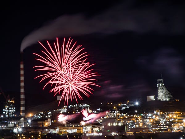 Fireworks over the Copper Stack Fireworks over the Copper Stack