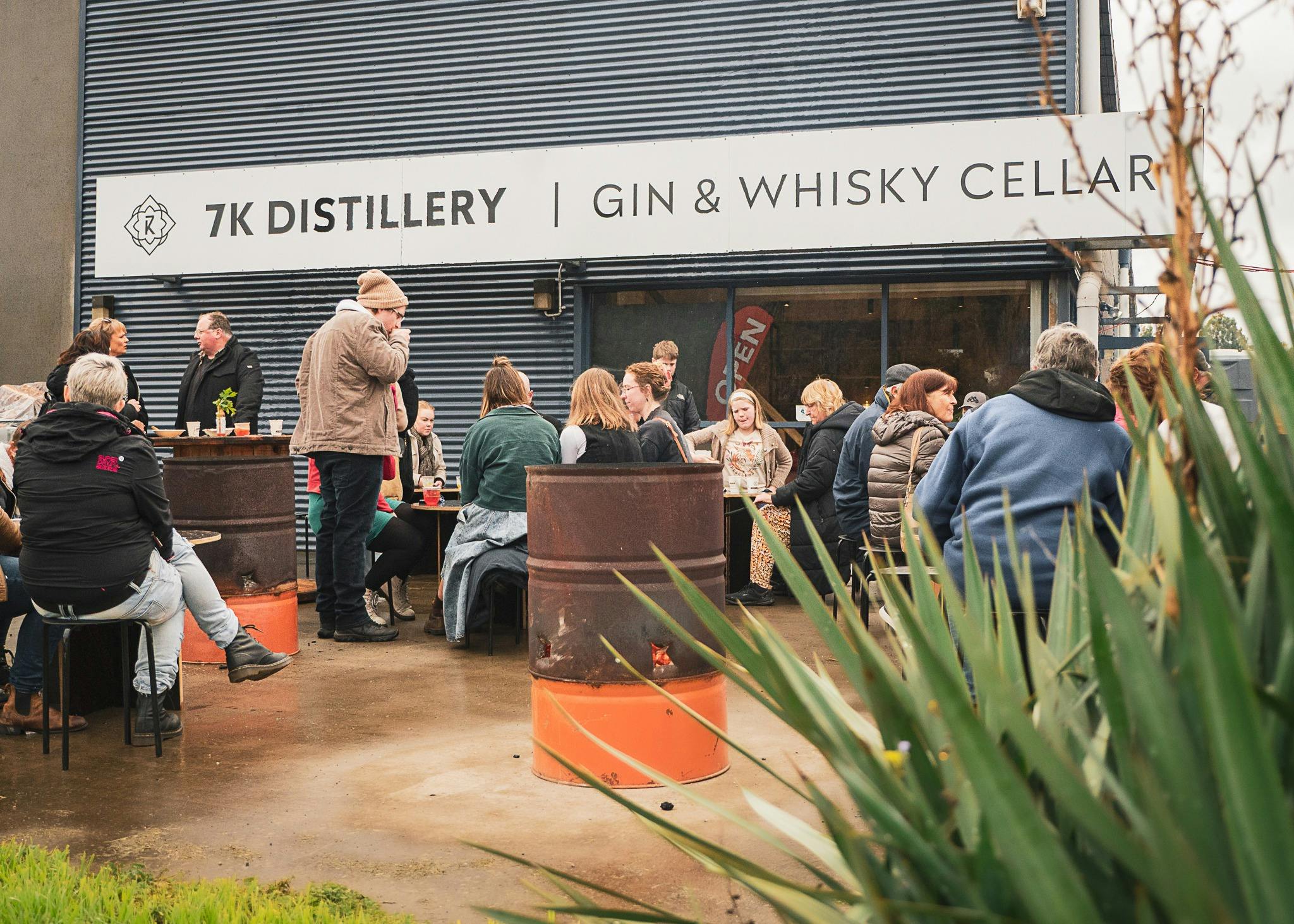 Crowd at distillery