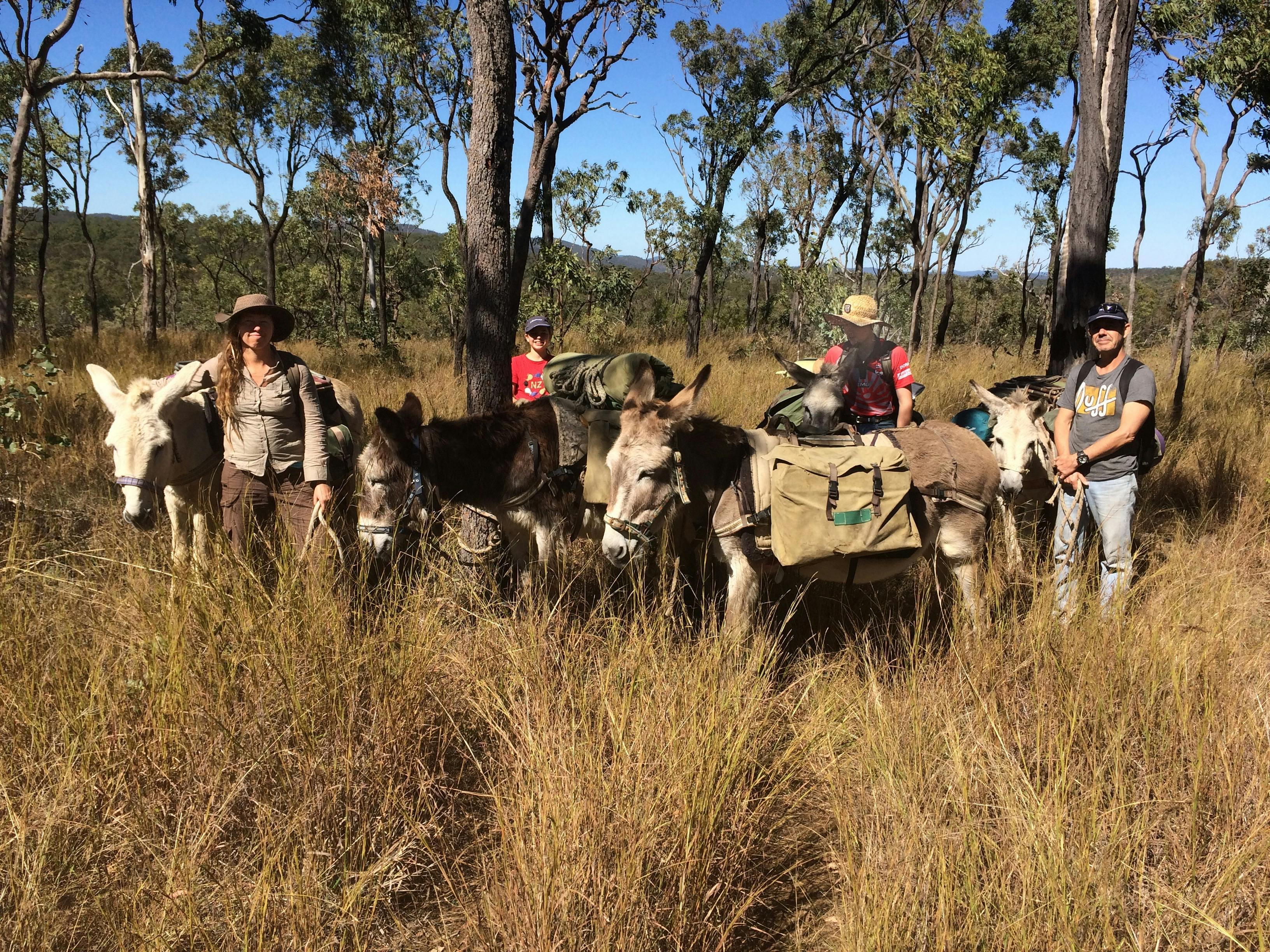 Group photograph at the lookout above Pannikin Waterhole, Wild River Explorer 3 day trek.