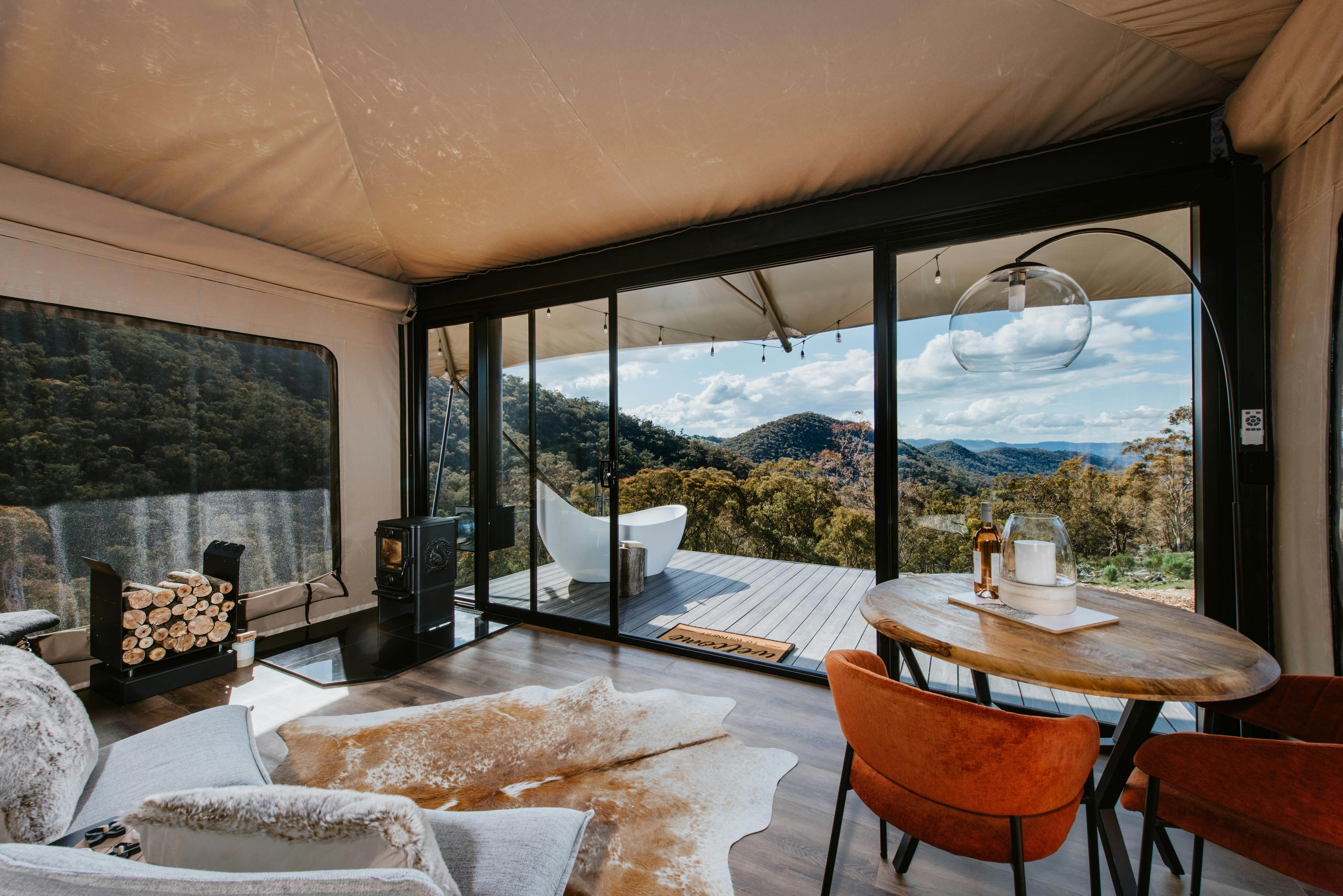 Glamping - Cockatoo - Bedroom Views