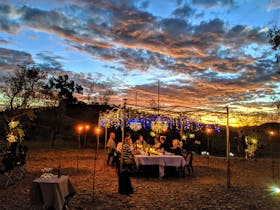 Stunning sunset on Kununurra's exclusive dining experience