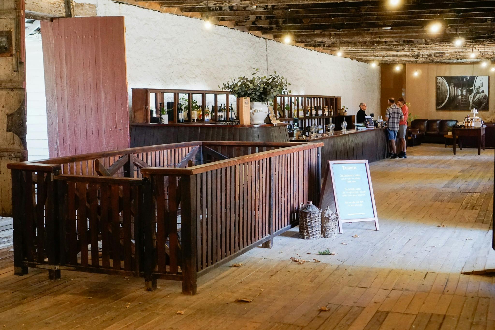 Cellar Door interior with stairs to underground cellars