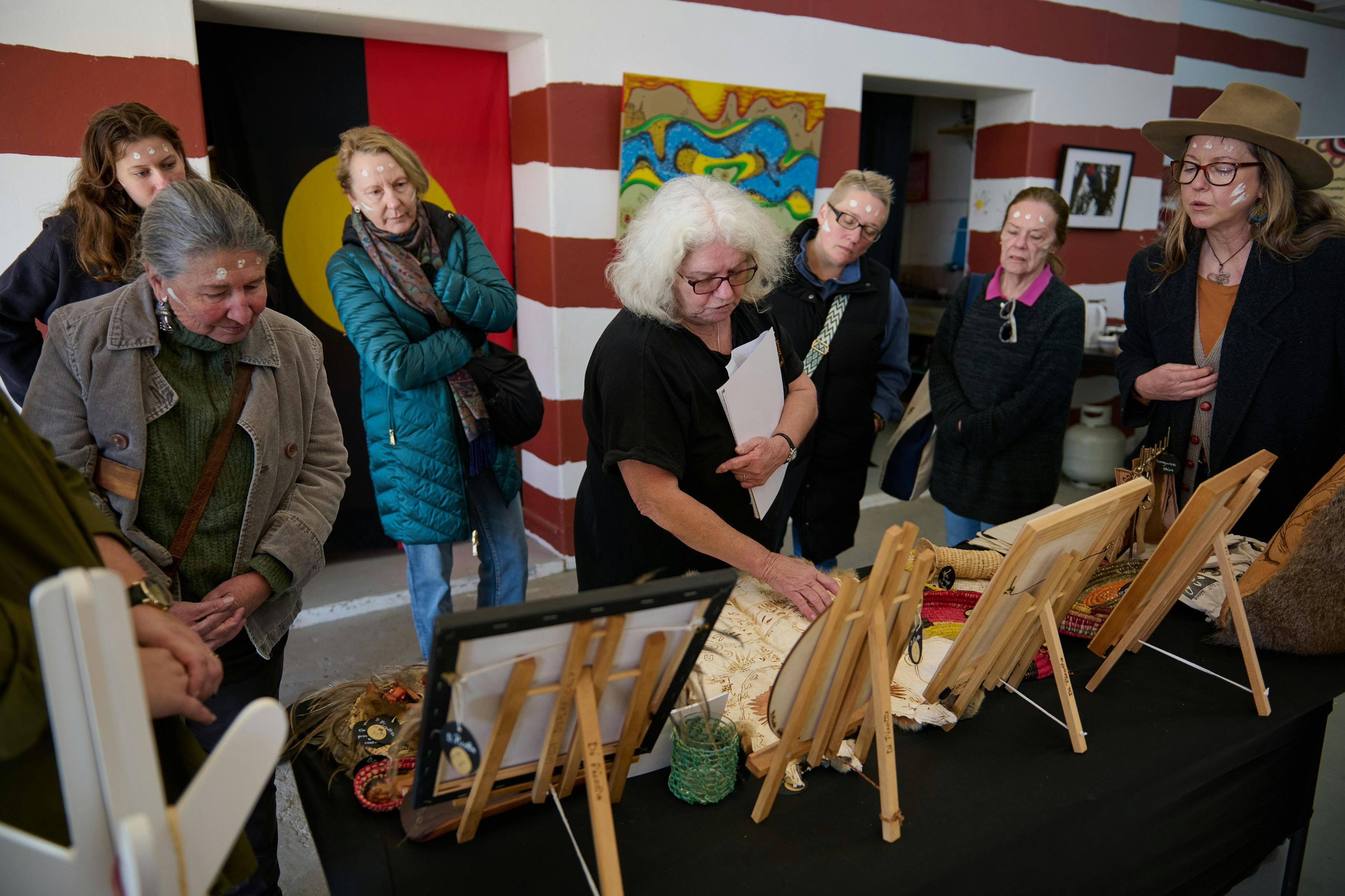 Visitors in art sutdio