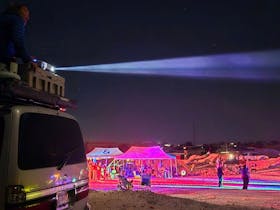 Coloured lights at Opal Evolution