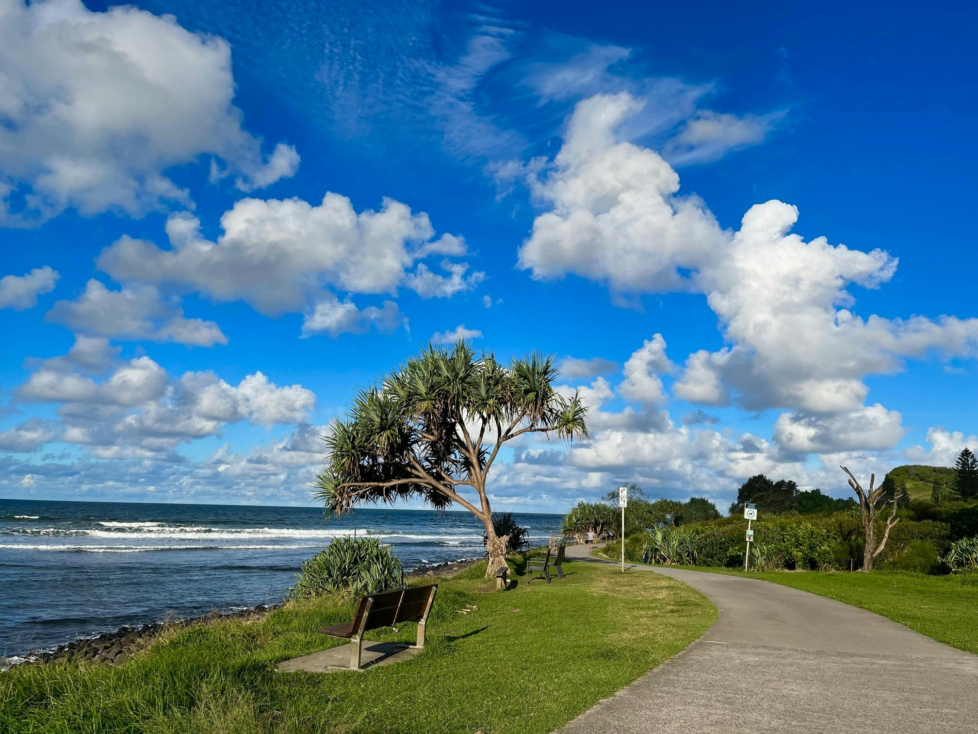 Photogtraph of part of the coastal path between Ballina and Lennox Head