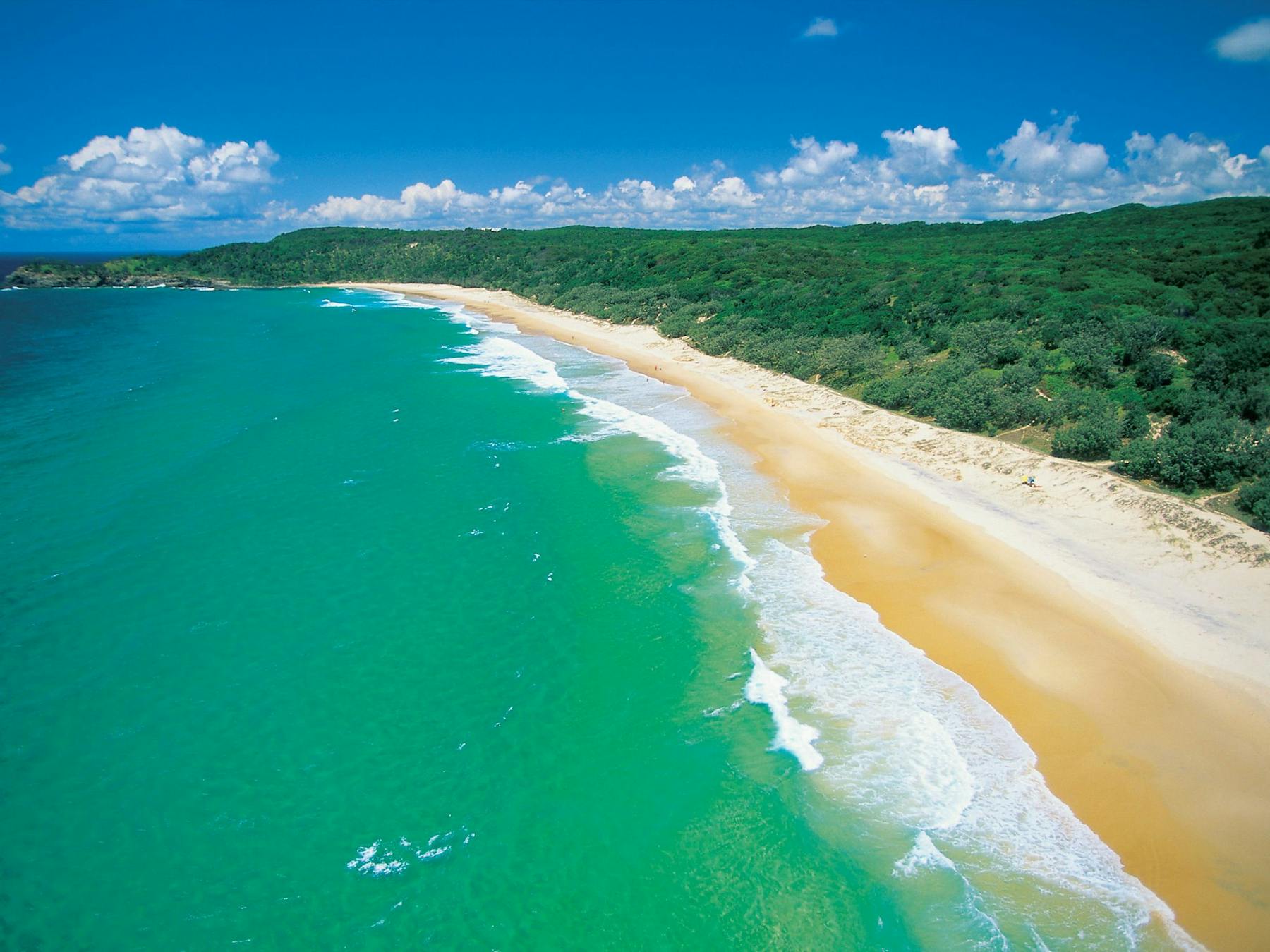 Aerial photo of a section of beach in Alexandria Bay.