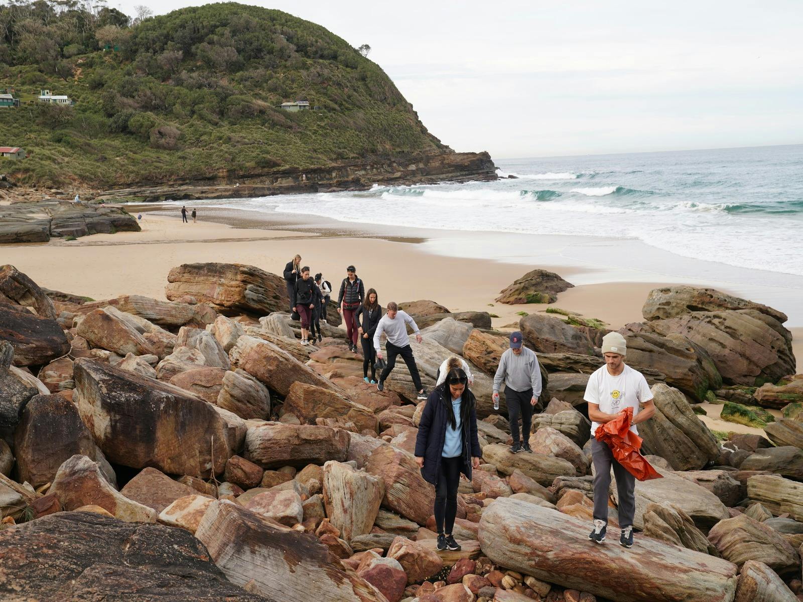 Burning Palms beach walk and picking up some rubbish along the way