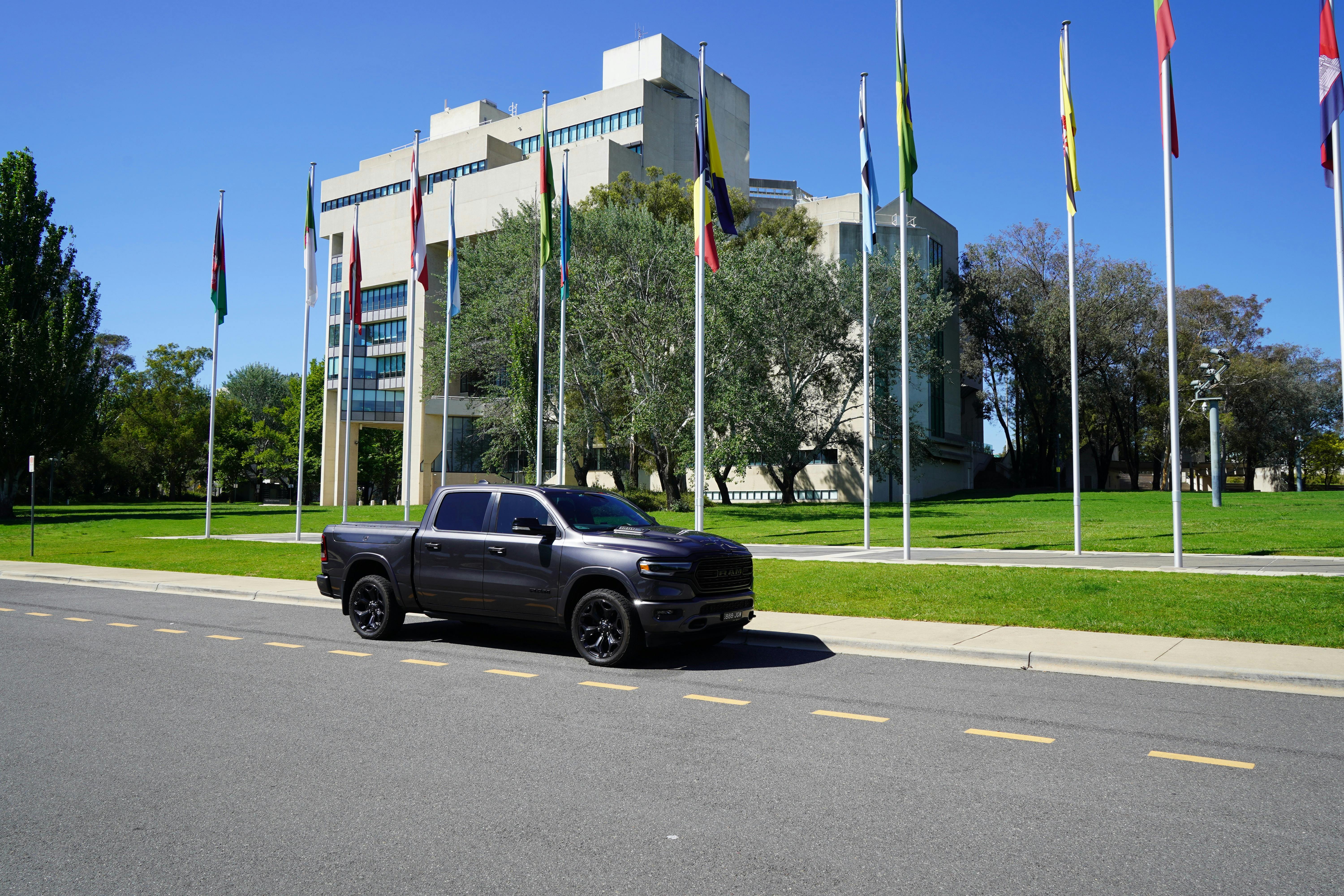 Canberra Sightseeing Tour High Court of Australia International Flag Display Lake Burley Griffin