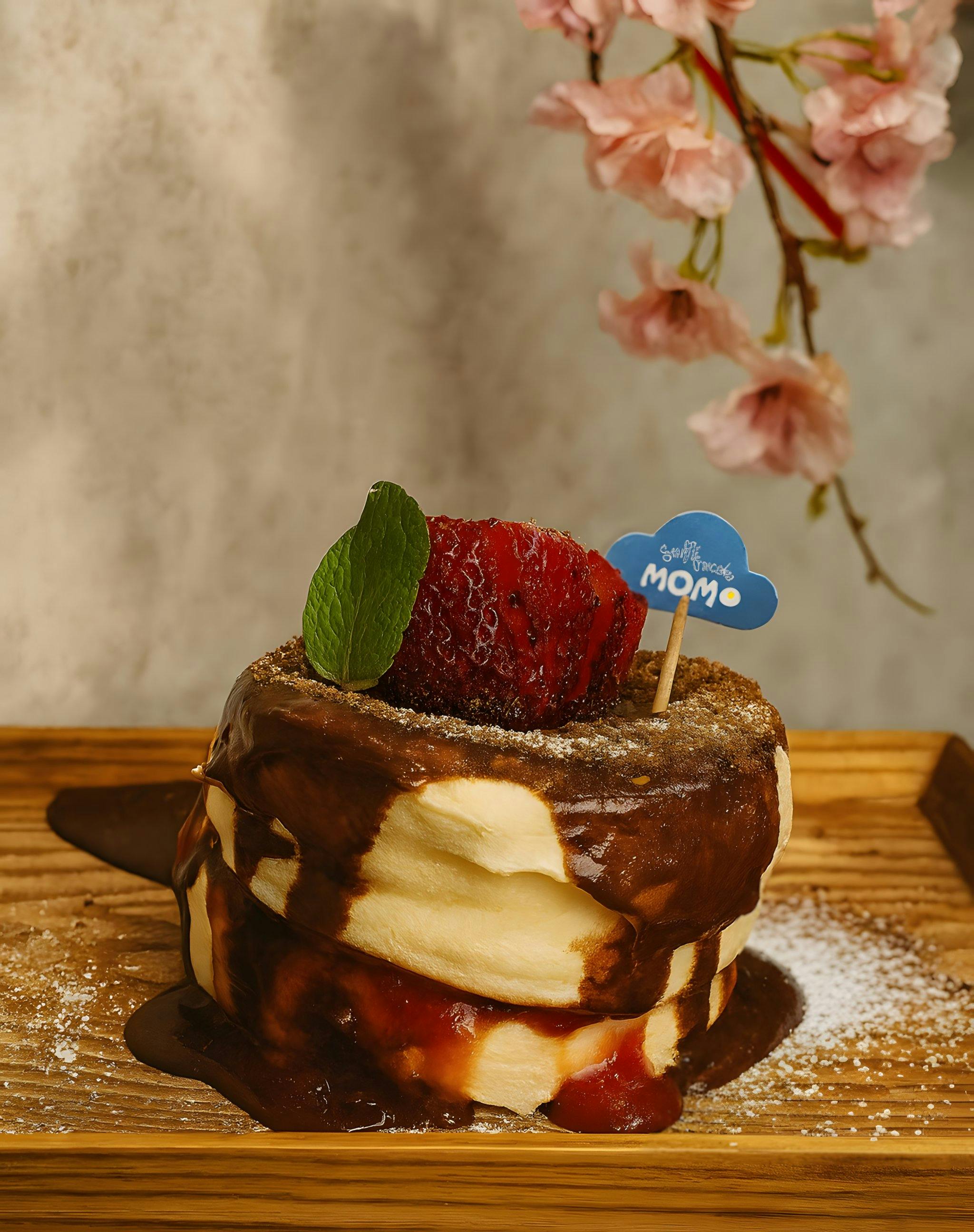 Strawberry Belgian Chocolate Soufflé Pancake