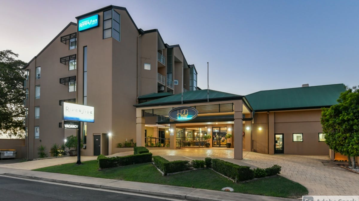 The hotel is in a 5 story building aw well as the smaller restaurant building.  We are easily seen.
