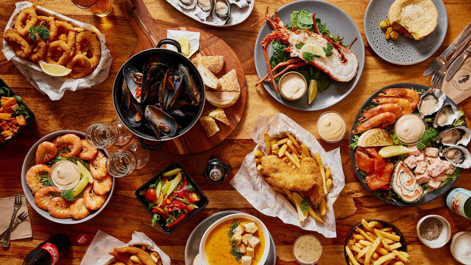 Mures Lower Deck food spread