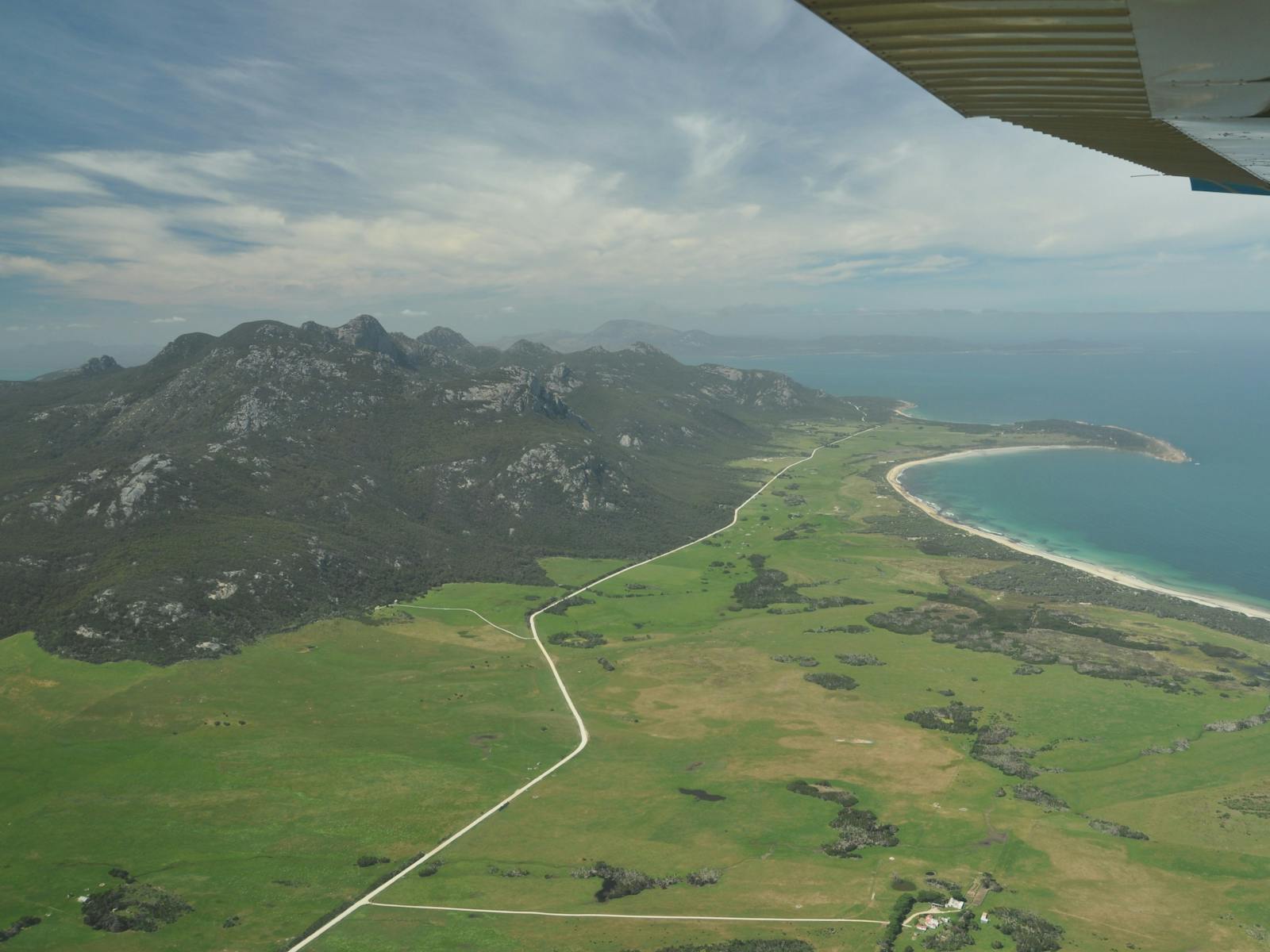 Mt Strzelecki National Park from above Flinders Island Tasmania