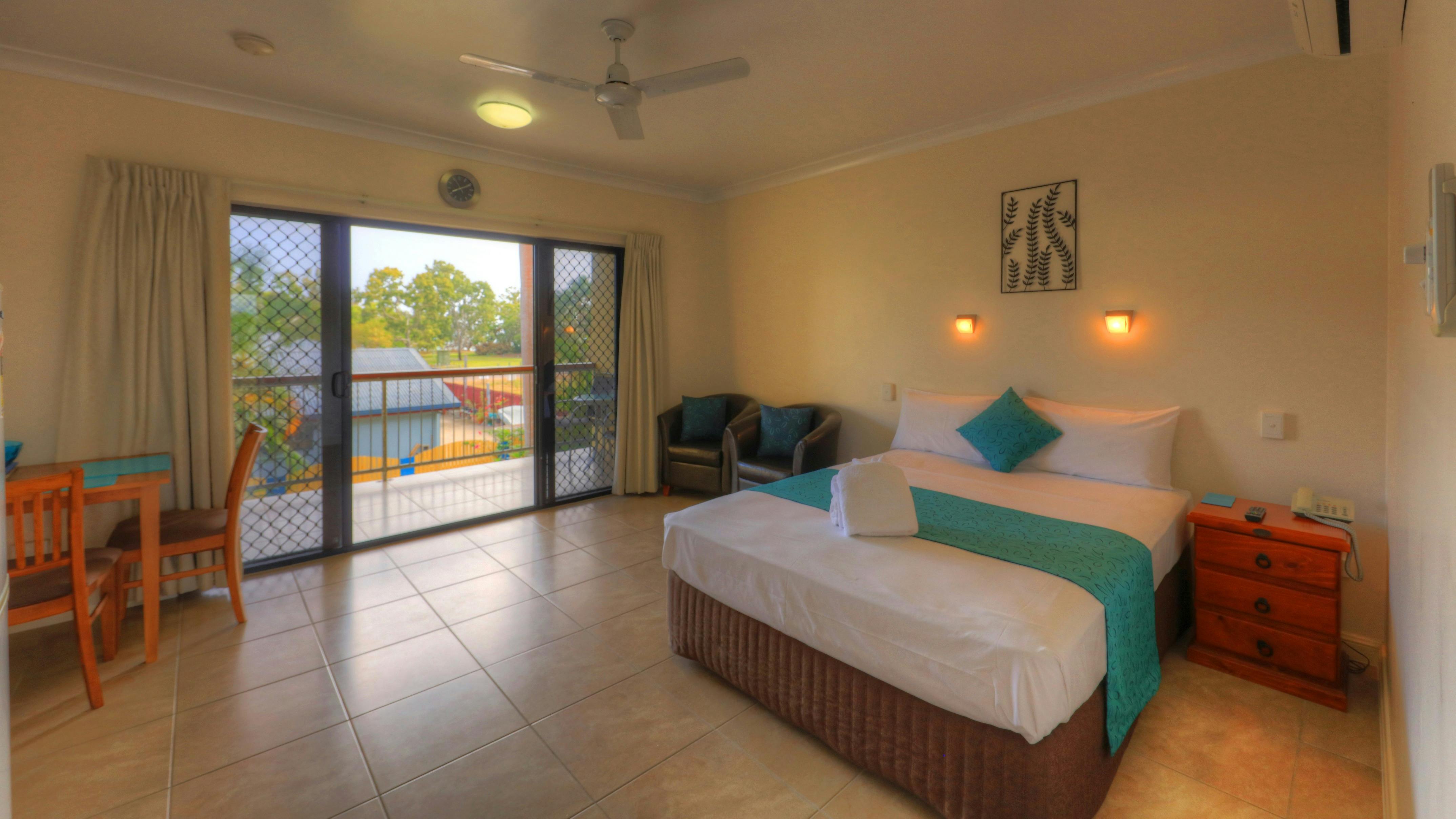 Studio apartments are light and airy and always have a great sea breeze