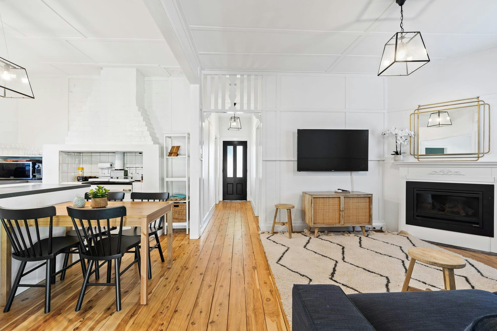 Large living area at Johnnys Cottage Orange, NSW`