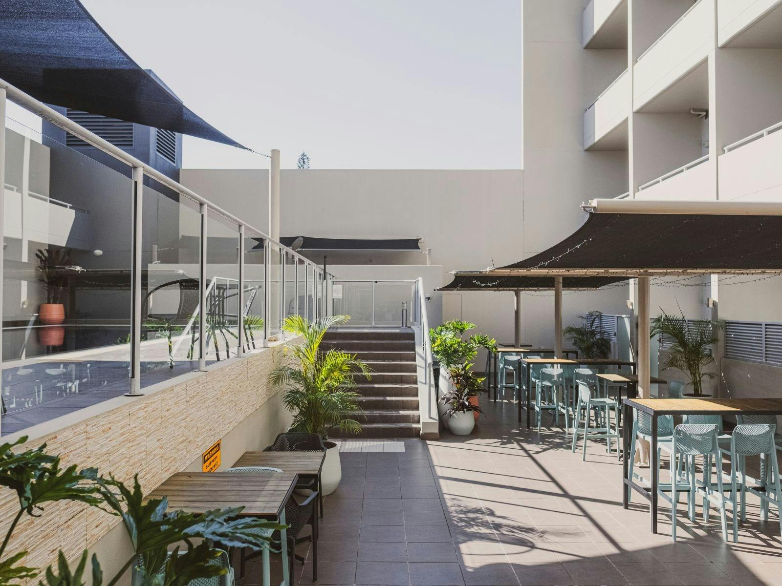 ホテルのテラス