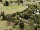 Aerial view of main powered sites at Mitta Mitta Caravan Park