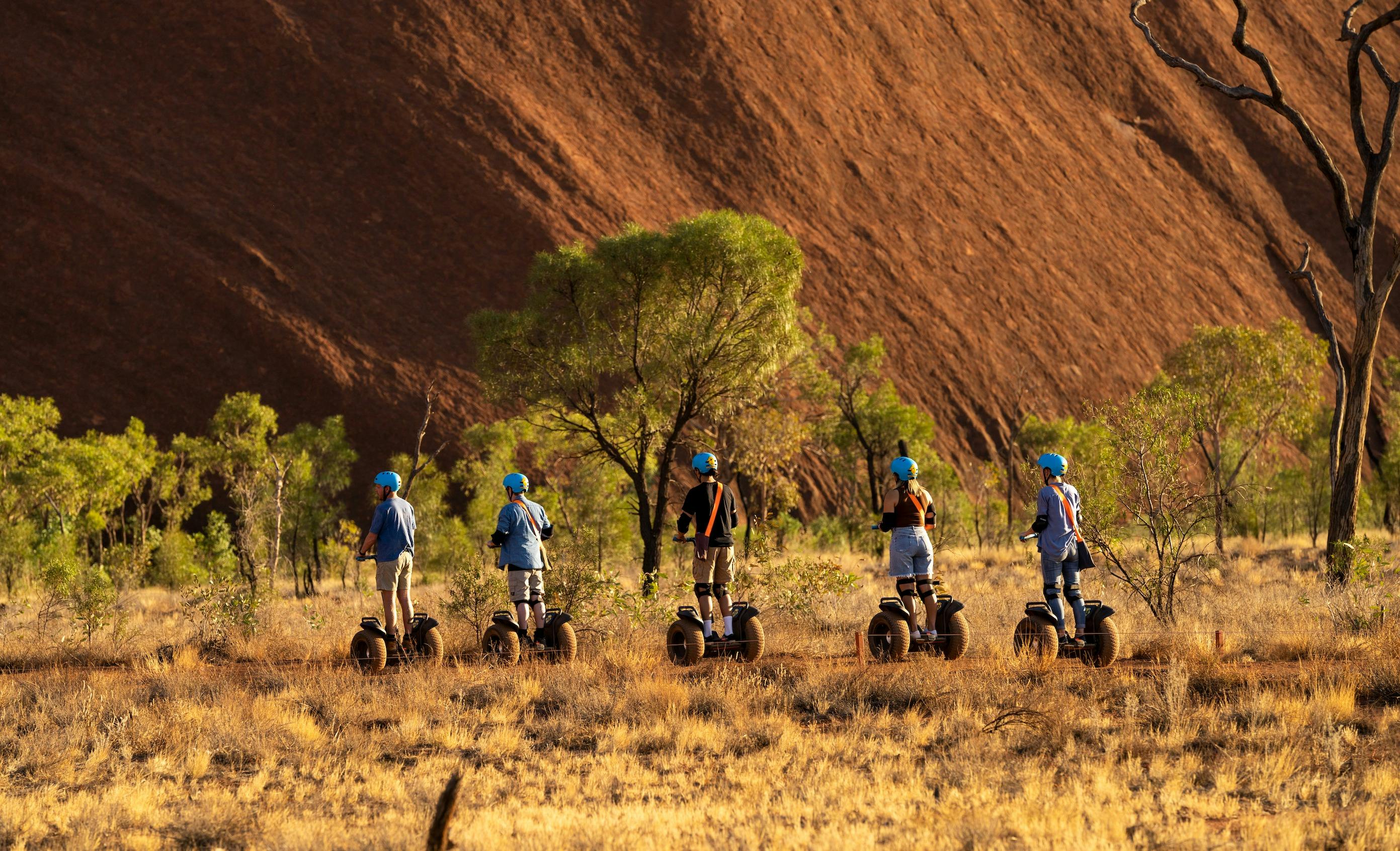 Segway tours help you see more of Uluru's incredible base walk.