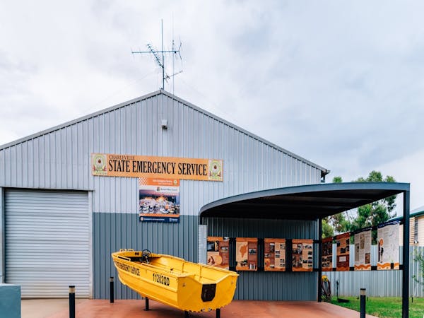 Charleville SES Shed - Flood Display Charleville SES Shed - Flood Display