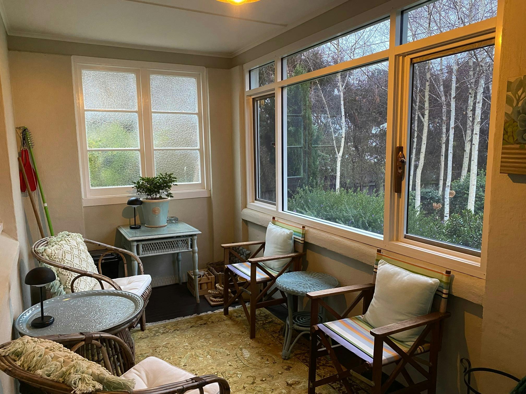 North facing enclosed Veranda