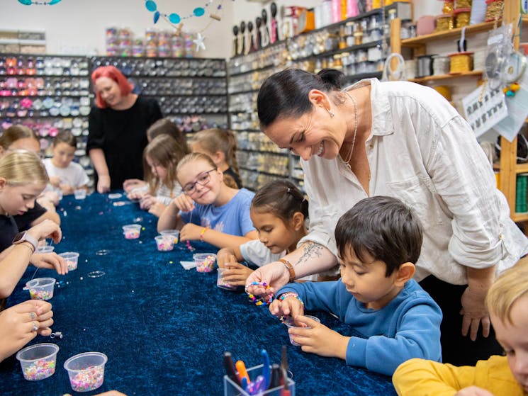 groups family kids adults can all bead at our workshops