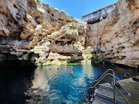 See the sinkhole from water level when you take a tour at Kilsby Sinkhole