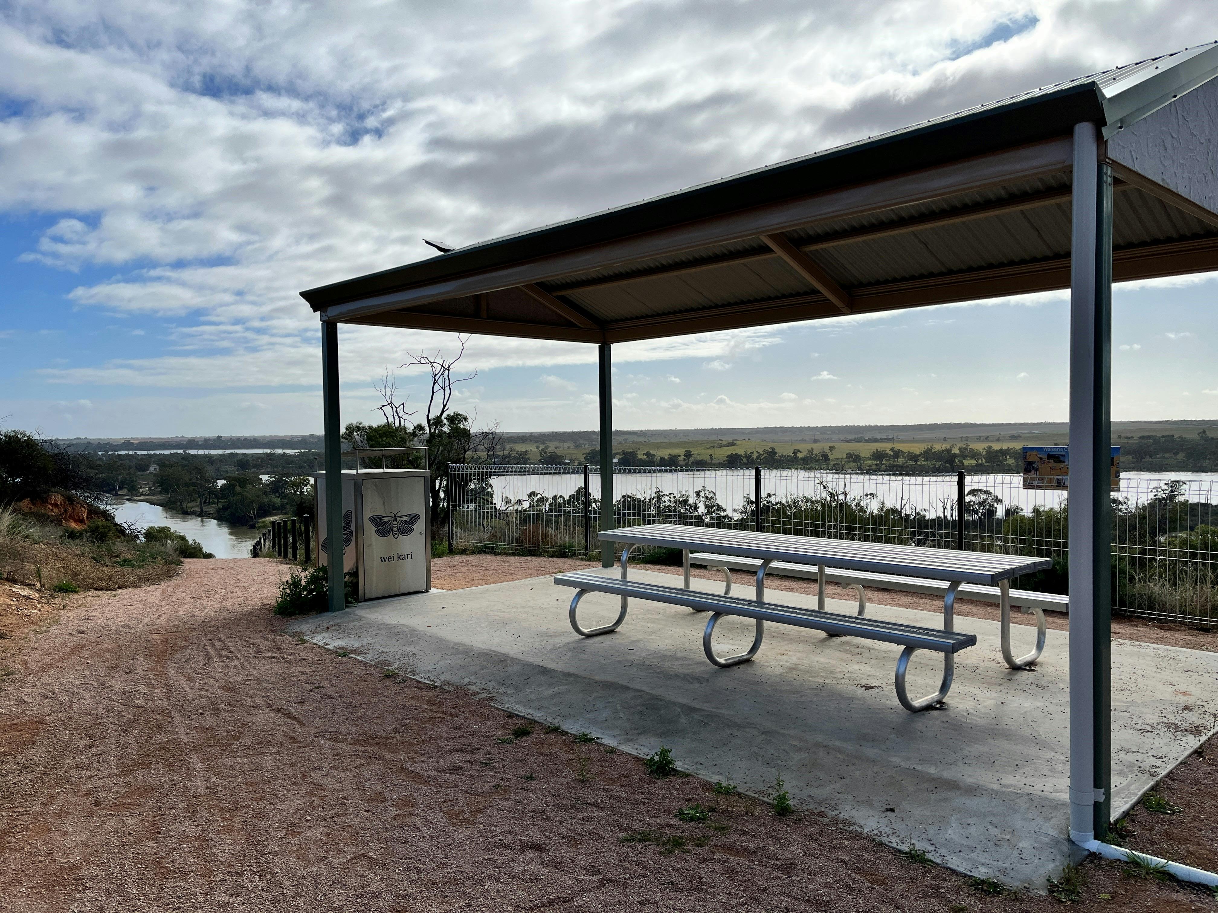Shelter near Silo Art on Rotary Cliff Top Walk
