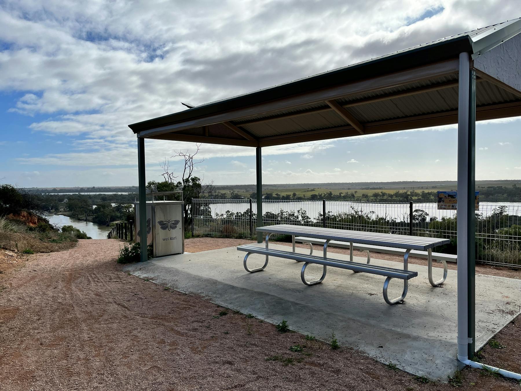 Shelter near Silo Art on Rotary Cliff Top Walk