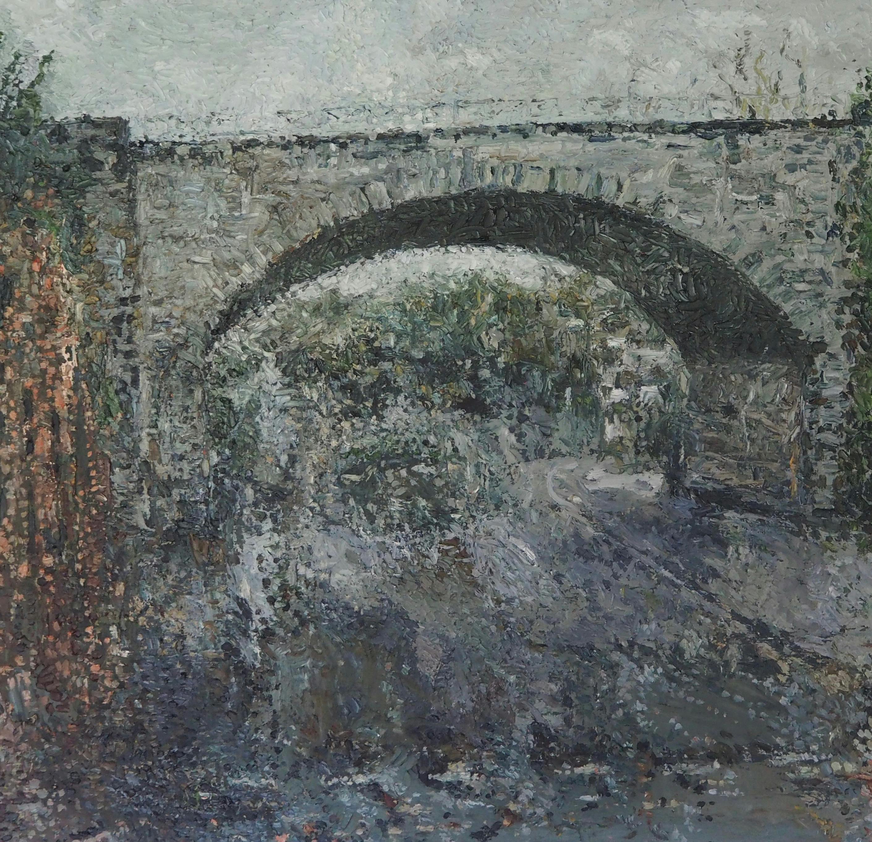 Oil Cold Wax on Canvas 91x91cms