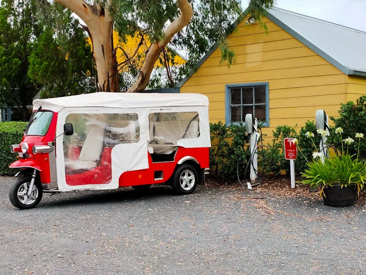 Tuk Tuk charging at Silos