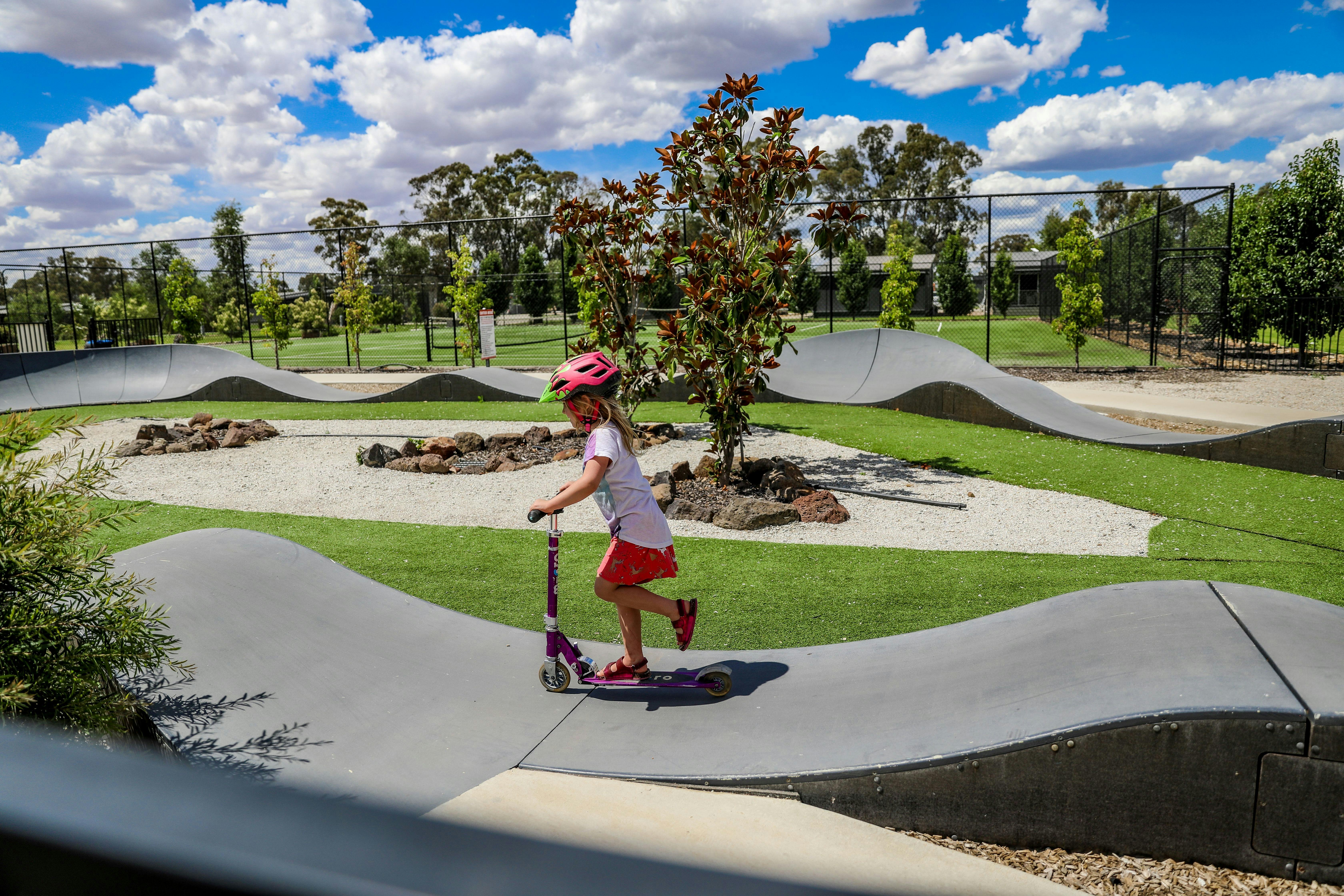 Child on scooter at Discovery Parks - Moama Waters