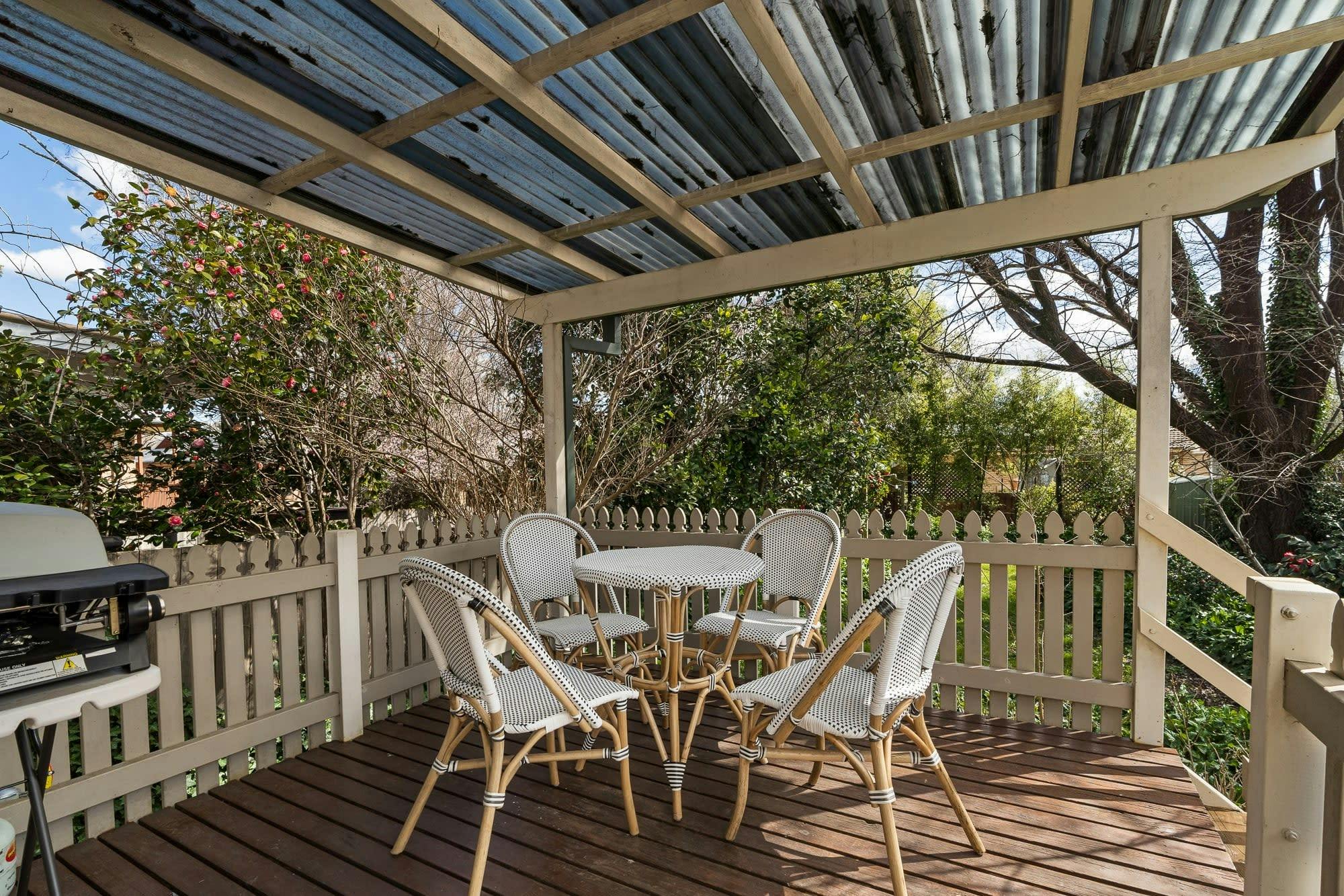 Outdoor dining chairs undercover