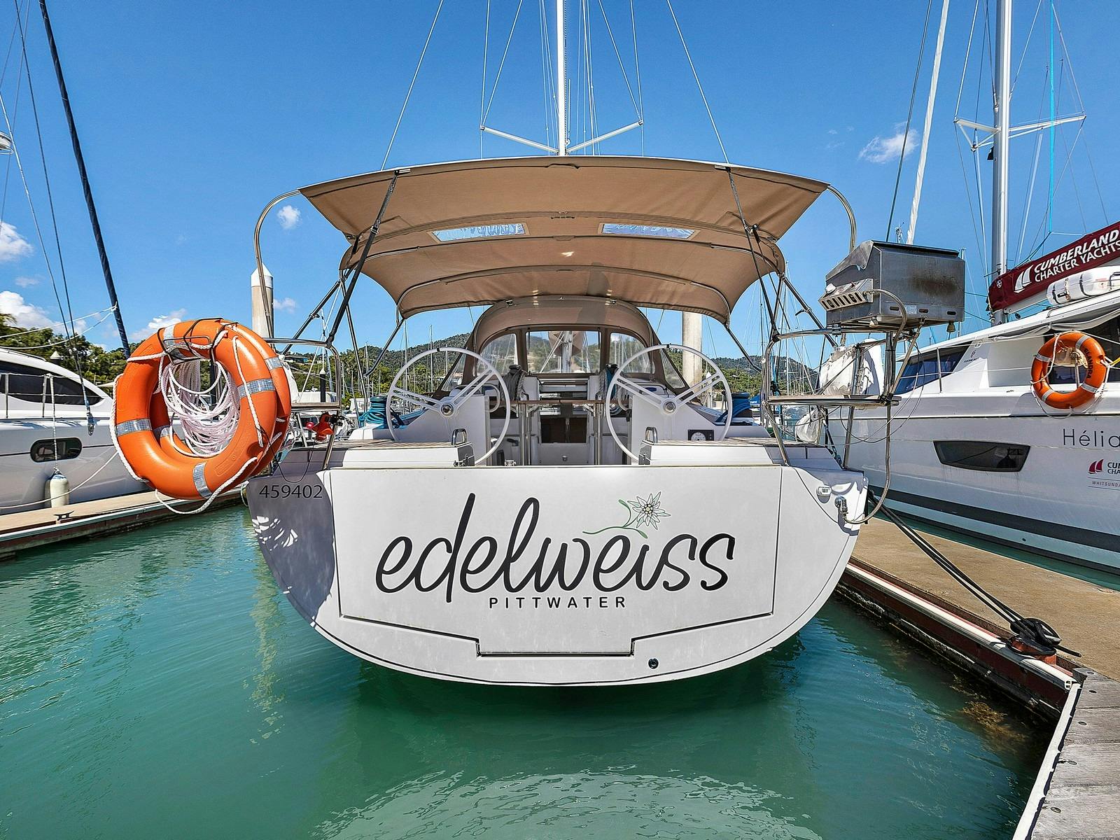 Elan Impression 45.1 - Stern of vessel with name