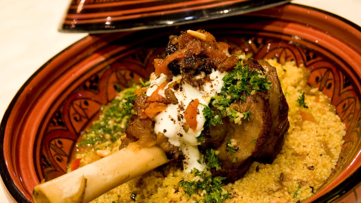 Lamb Shank Tagine with Couscous