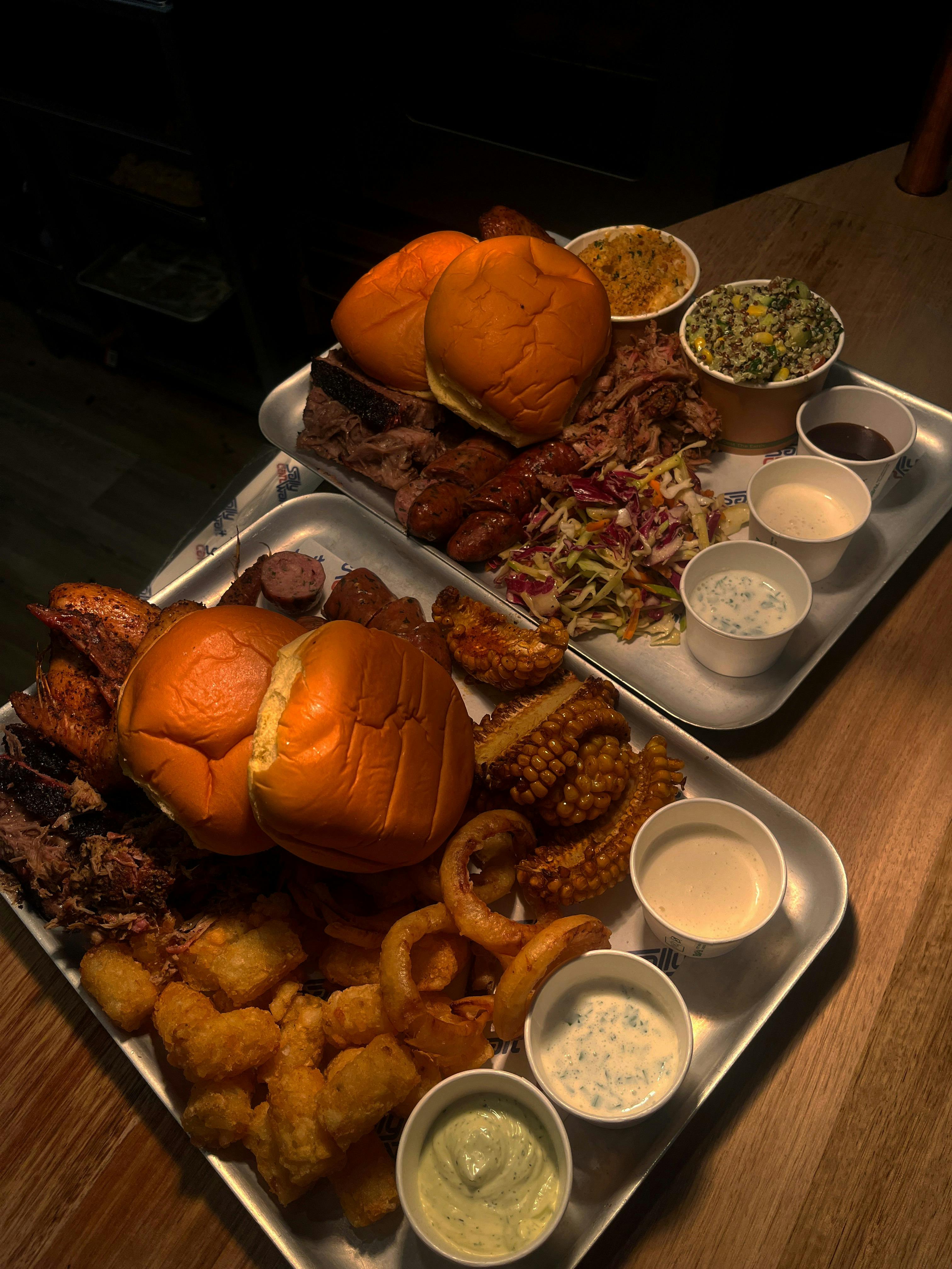 Pit smoked platter at Old Mill Brewery, Tanunda