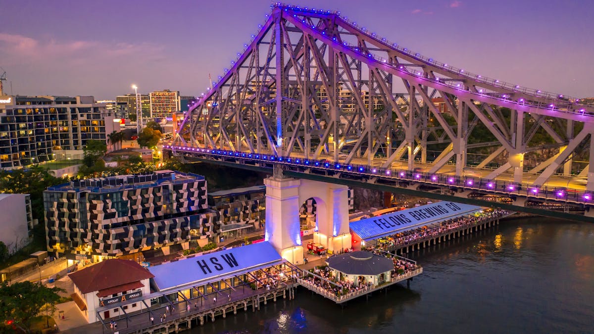 Howard Smith Wharves beneath the Story Bridge
