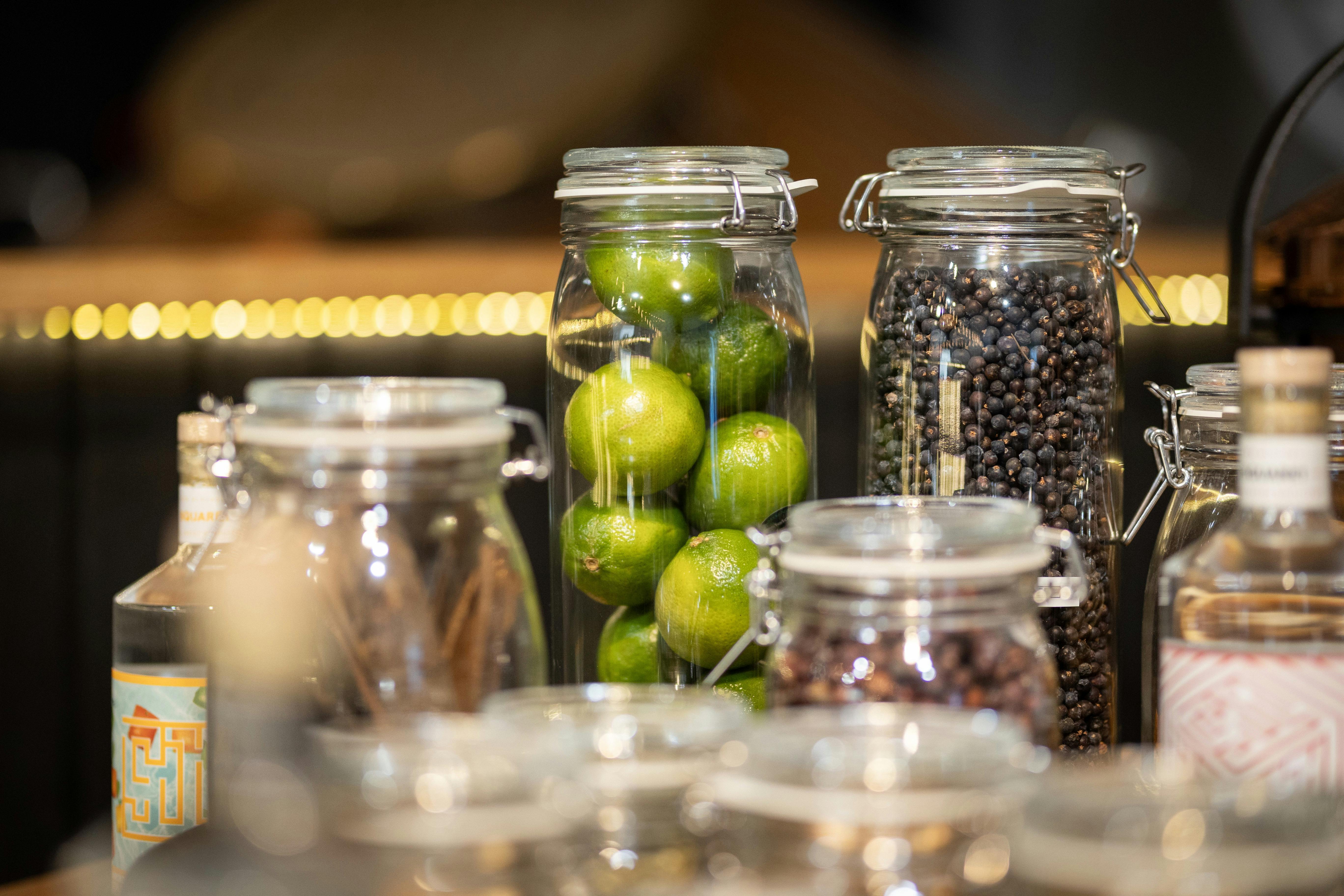 Botanicals in Glass containers