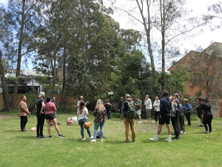 a group of people on a tour