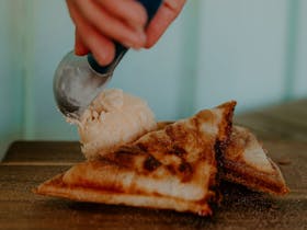 Sweet Pastry Jaffles with ice cream