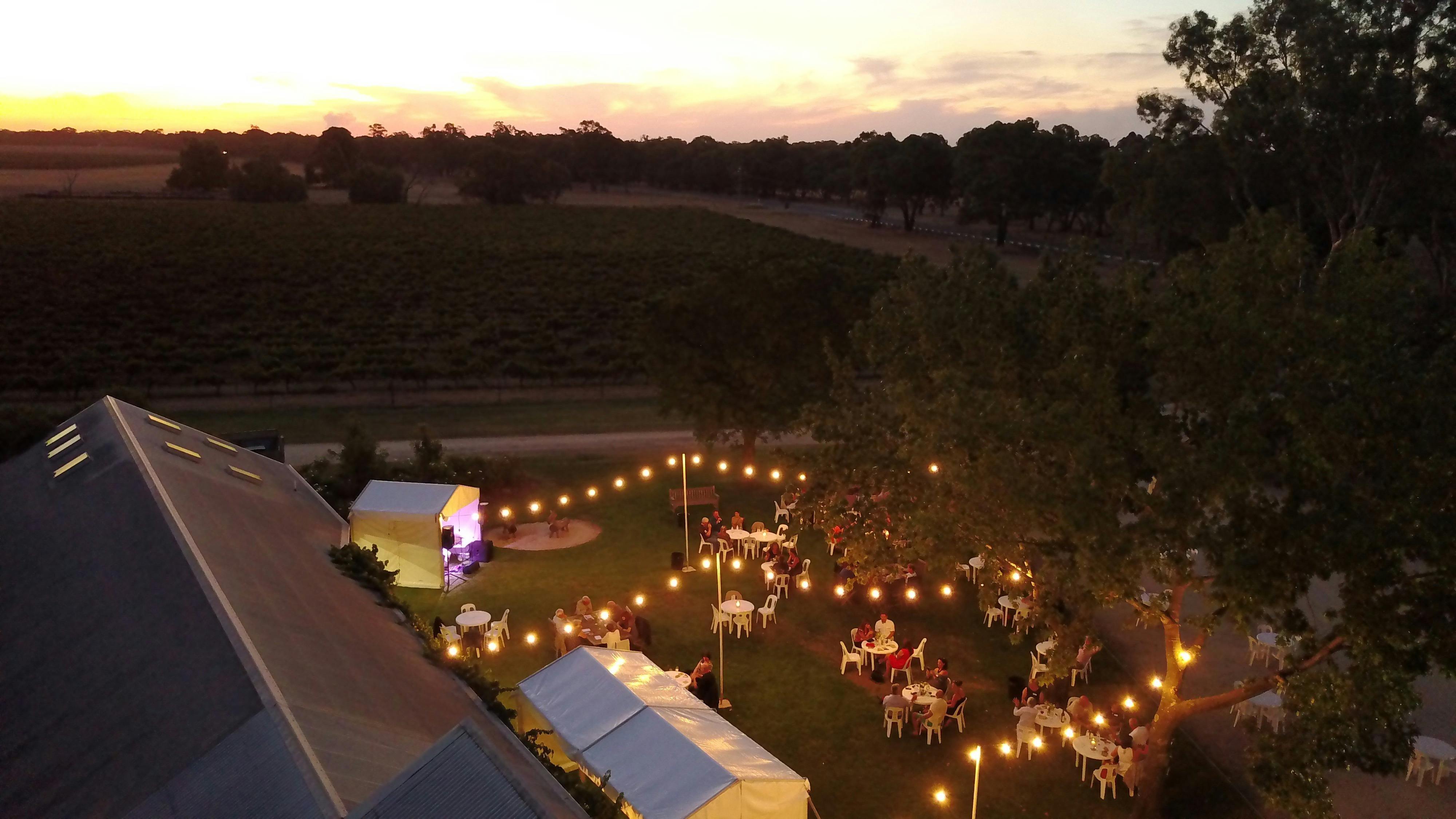 Campbells Wines of Rutherglen at sunset