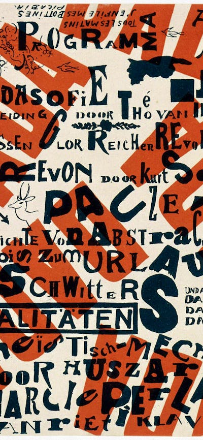 Theo van Doesburg Poster Kleine Dada Soirée, 1922, 30 cm x 30 cm. Centraal Museum, Utrecht, Netherla