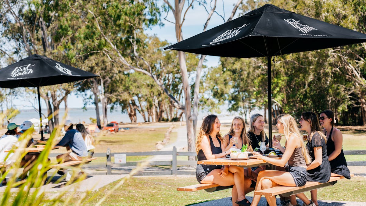 outdoor dining at the nearby bistro