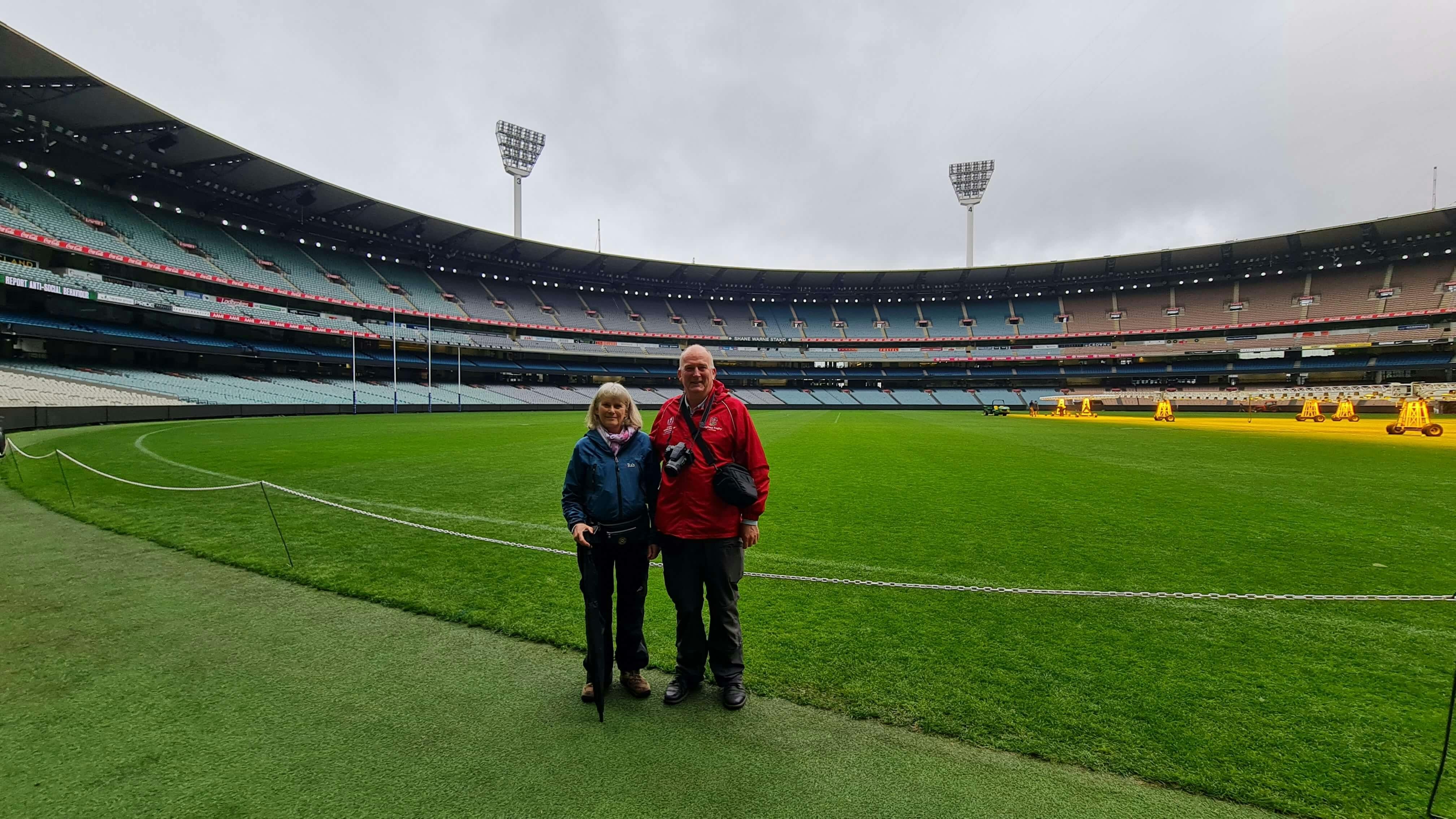 Couple at Melbourne Cricket Ground