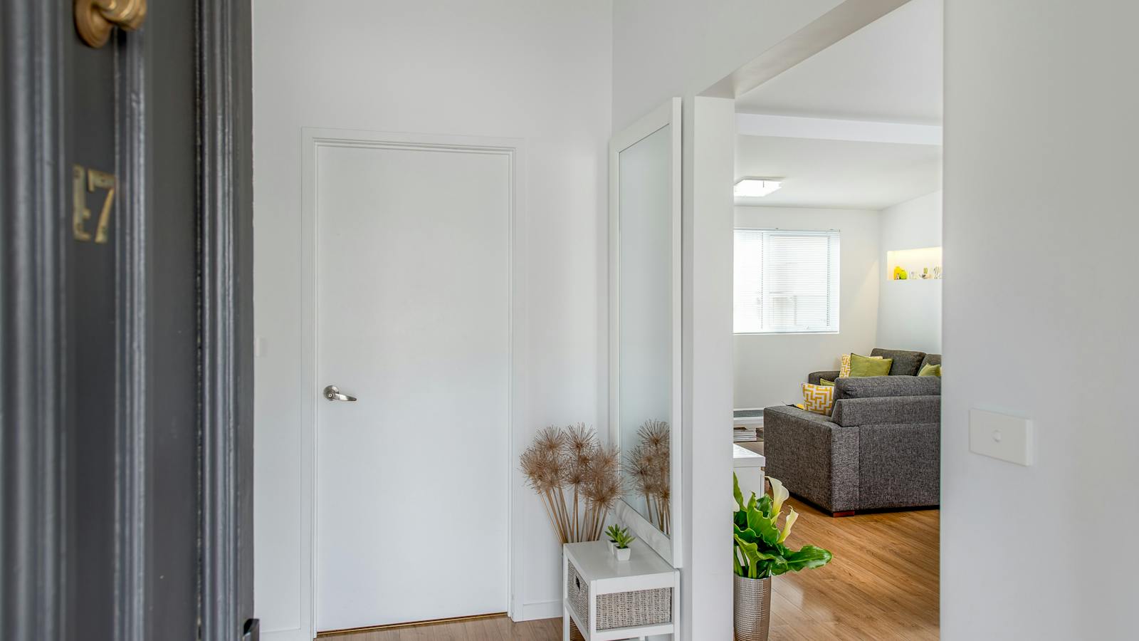 Welcoming apartment entrance