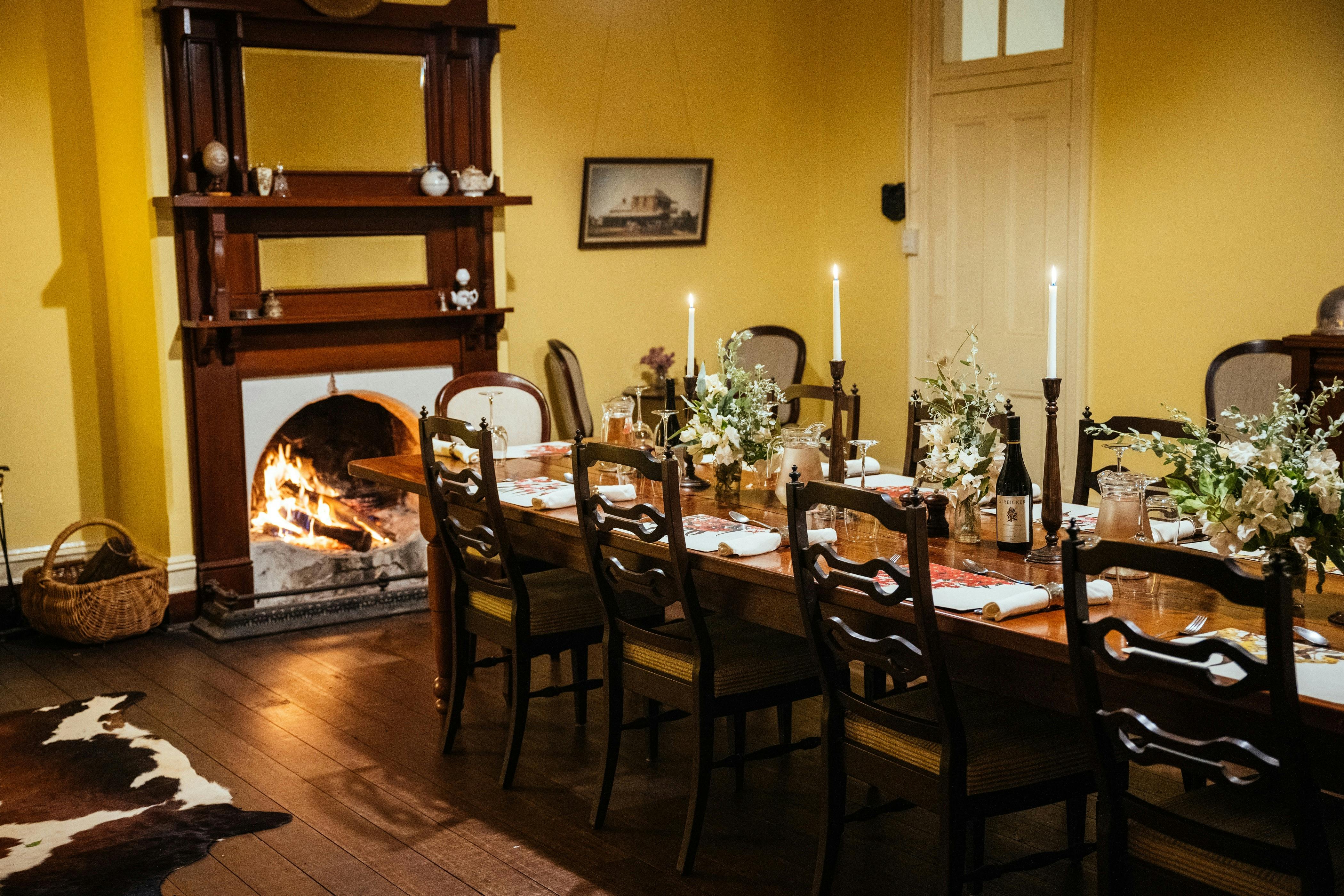 The dining room at Wooleen Homestead