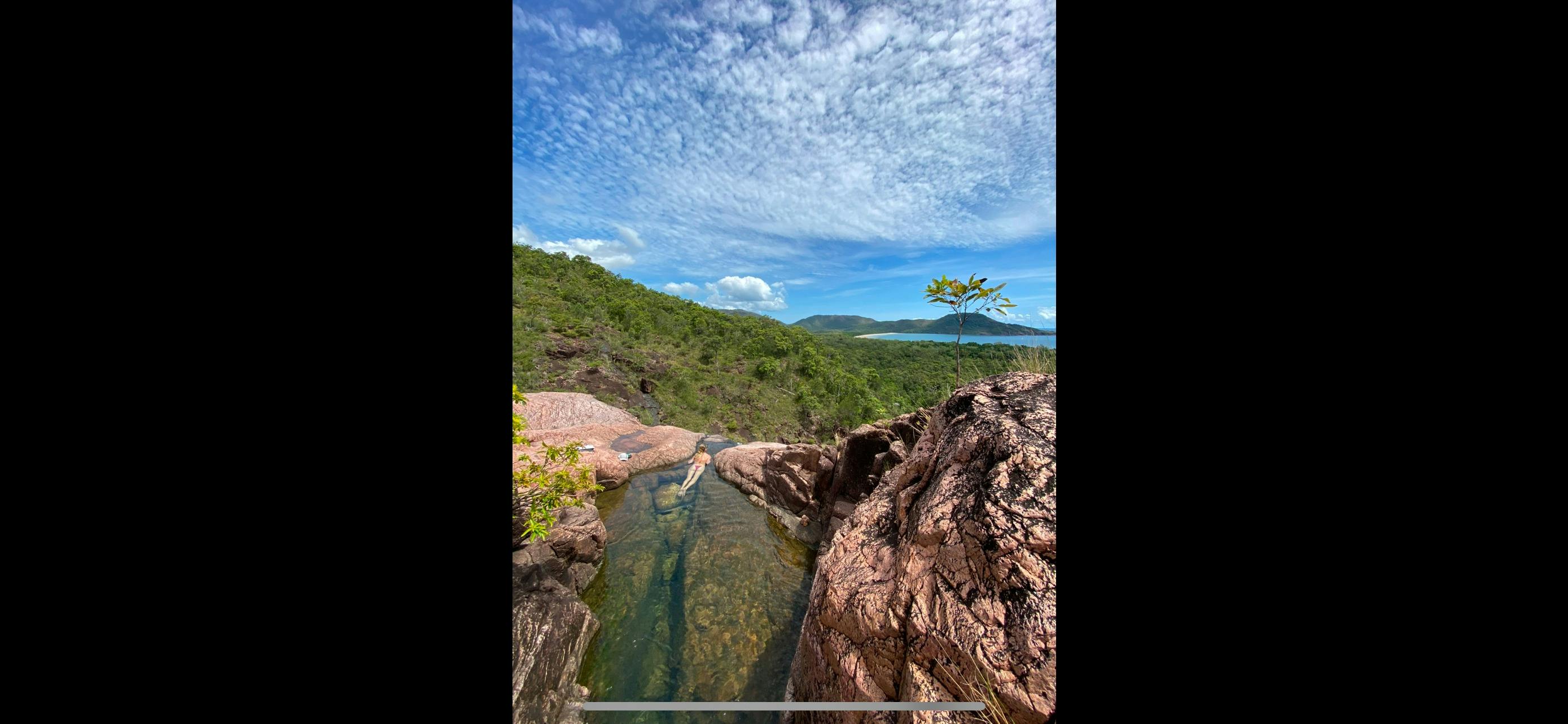 The view from the Infinity pool to Ramsay bay and the coral sea is nothing short of spectacular