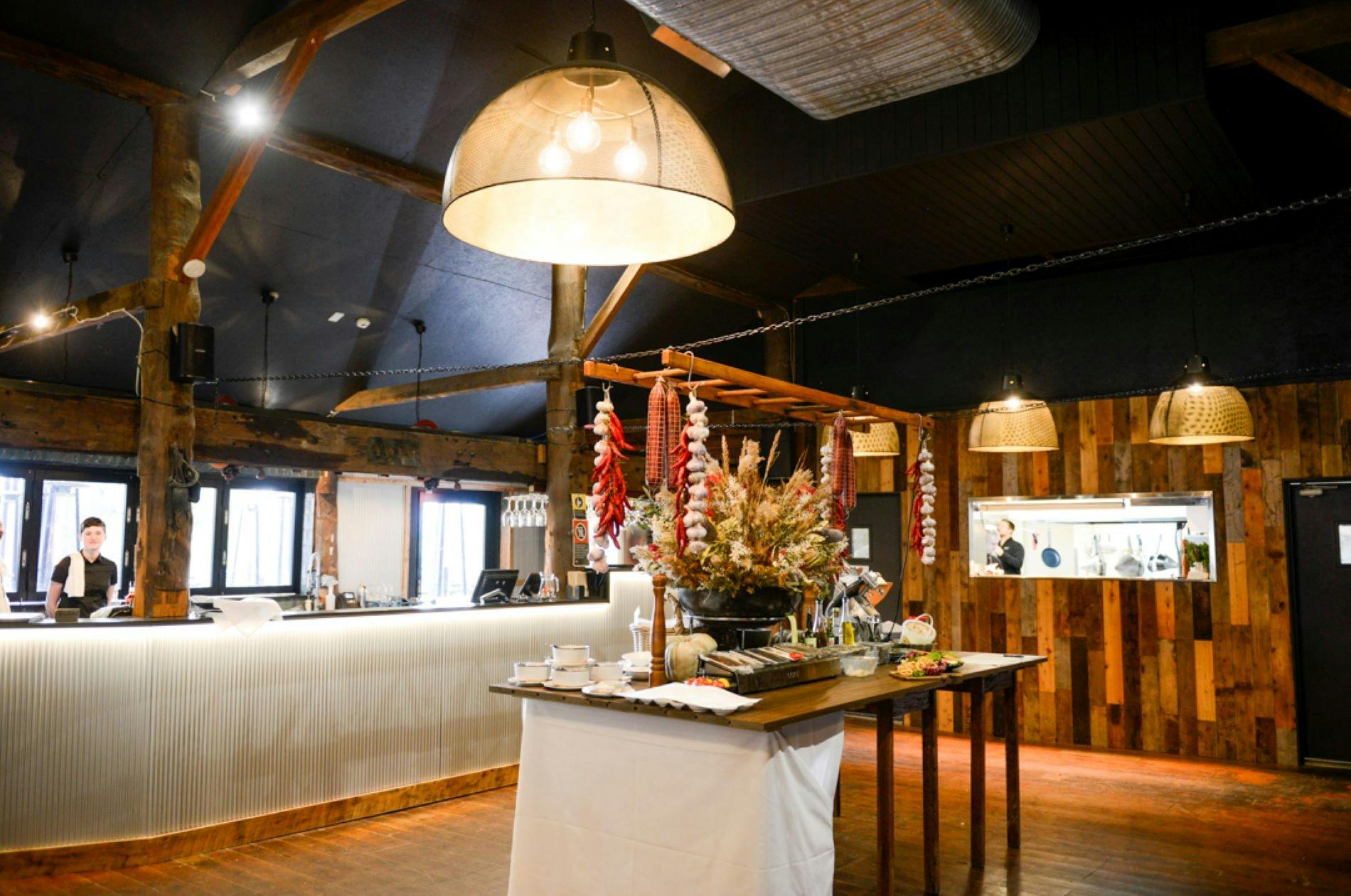 Savour our fresh Antipasto & Salad Bar, featuring all local producece.