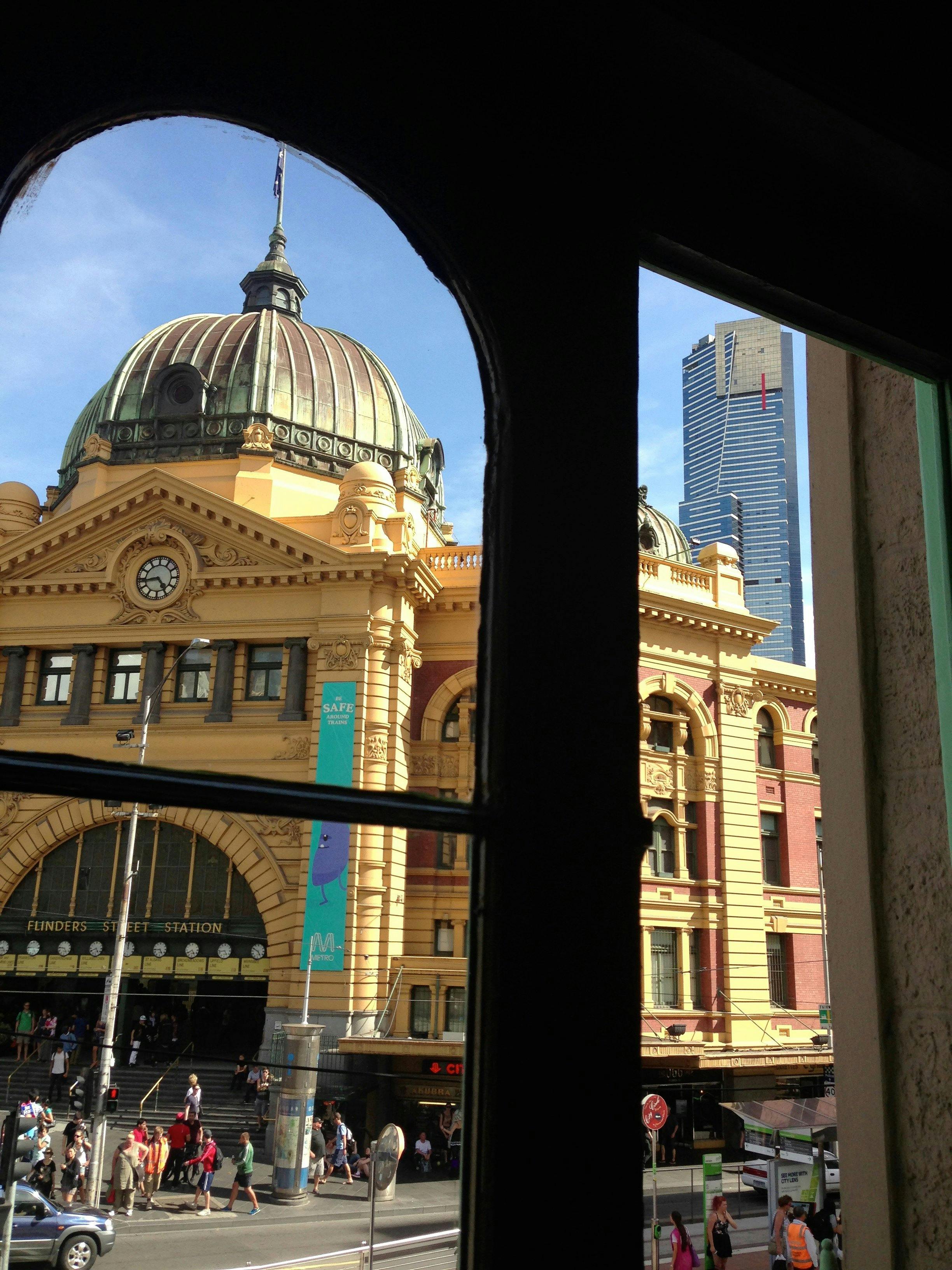 Melbourne's most famous intersection at Flinders Street Station.