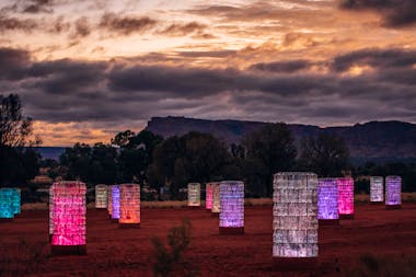 Light-Towers at Sunset